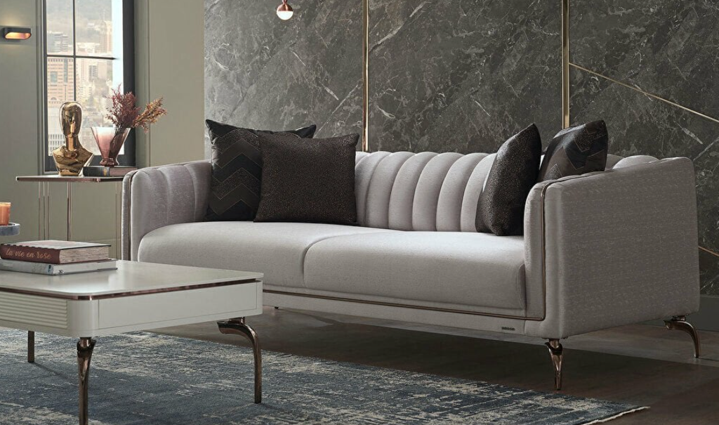 LARISSA UCLU YATAKLI-0DSD-LARA BEJ K/0DTI-EVA ANTRASIT A/0DTJ-EVA ANTRASIT SERPME/AABR-BRONZ AYAK/