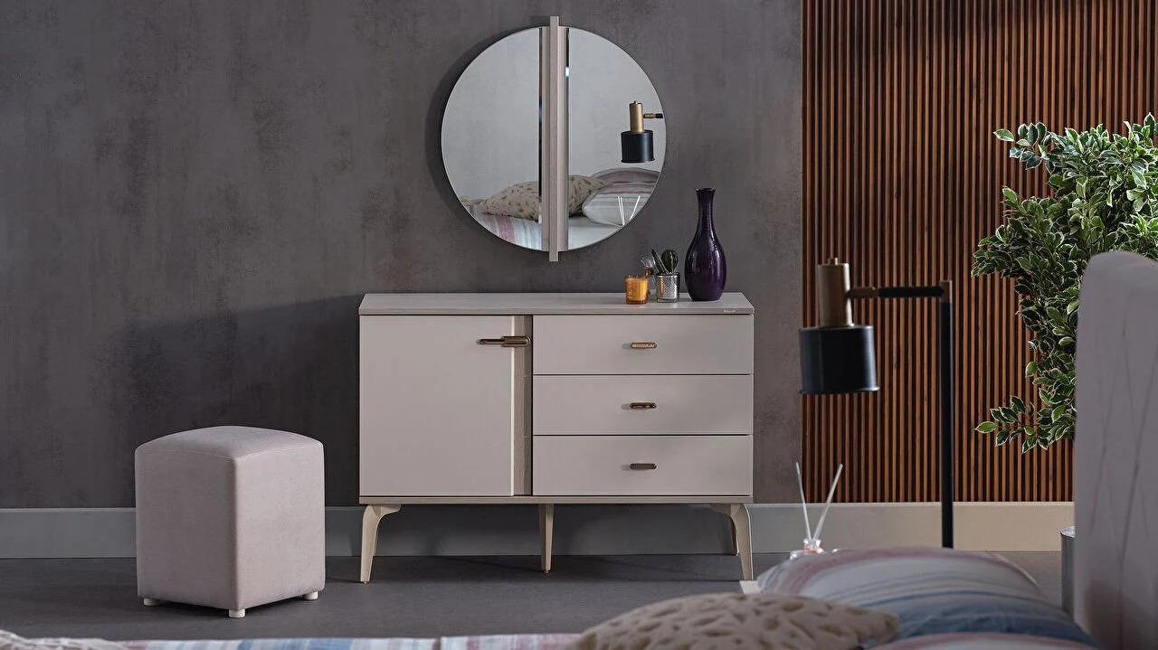 PN PALERMO MAKYAJ MASASI PALERMO ACIK MESE/PALERMO KIRIK BEYAZ 