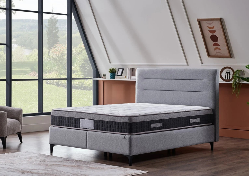 [27ACLD160200GTKM] A-CLOUD Boxsprinbgett mit Stauraum , GRAU , 160x200