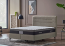 A-CLOUD Boxsprinbgett mit Stauraum , CREME  , 180x200