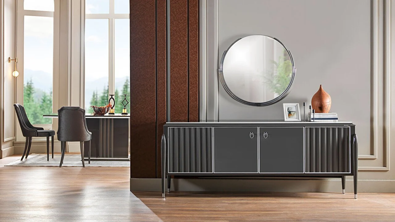 [22GTA2550ZEXZ] PN GRAVITA  KONSOL PRADA GRI/TEKSTIL DESEN