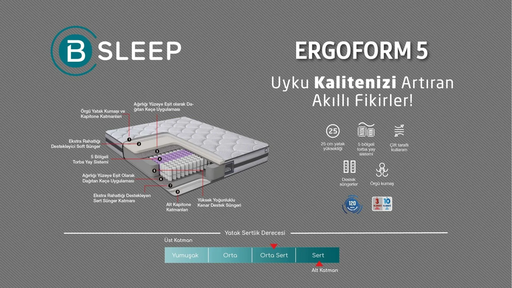 [27EGF00902000700] ERGOFORM 5 YATAK 090X200