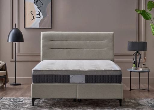 [27ACLD160200CTKM] A-CLOUD Boxsprinbgett mit Stauraum , CREME  , 160x200