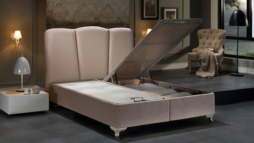 B2 LINDA S BYZ BAZA 100X200-0BMG-ALISA BEJ KOMBIN TELALI 160 CM//////////////