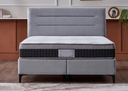 A-CLOUD Boxsprinbgett mit Stauraum , GRAU , 140x200