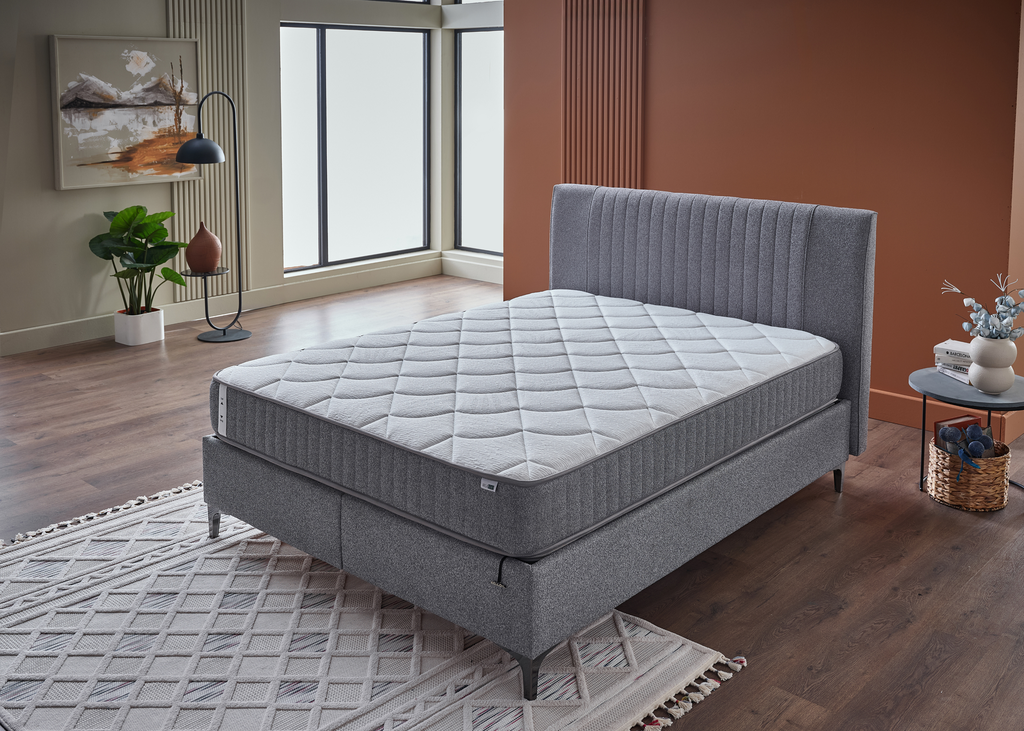 Argaform BOXSPRINGBETT mit Stauraum , 140x200 , Grau