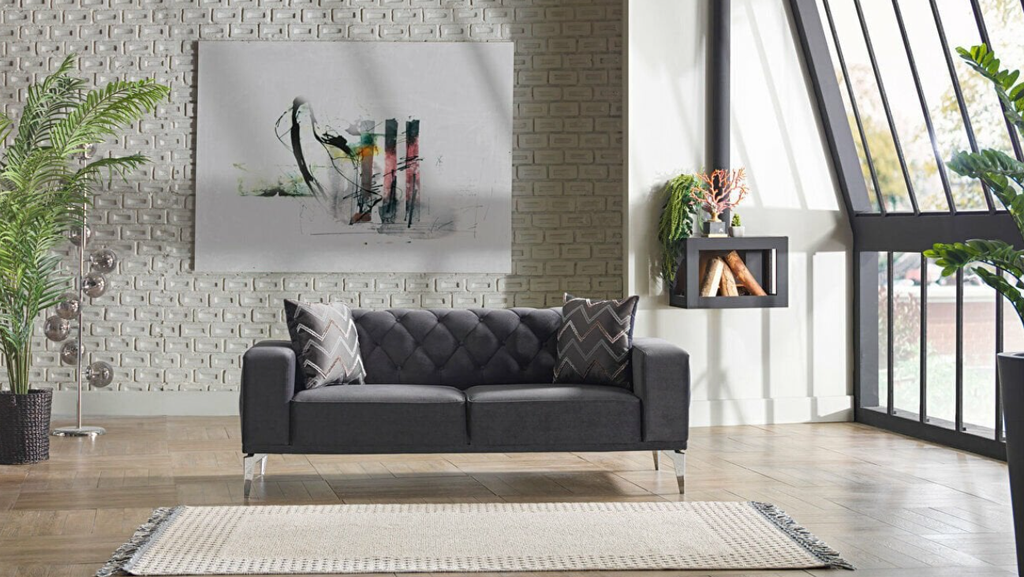 B2 LORETTO IKILI BAKLAVA KP-0CUD-OPAK ANTRASIT K/00U9-FITILLK GUMUS D/0CUJ-TOULON GRI A/AACR-KROM AYAK/